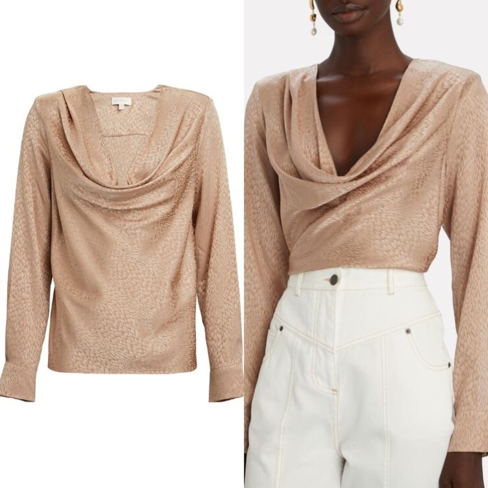 Ronny Kobo Intermix Jayce Cowl Neck Blouse​​​​